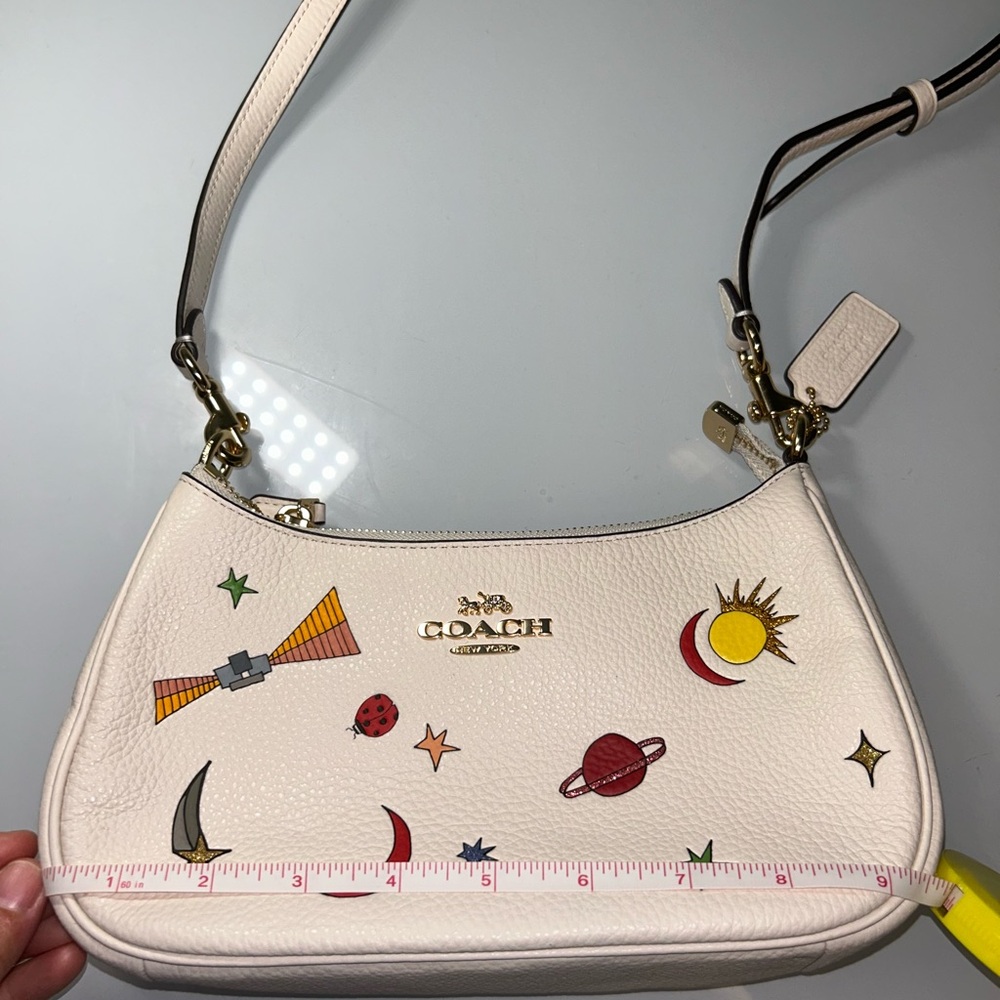 Coach Cream Cosmic Embroidered Mini Shoulder Bag - Picture 8 of 8